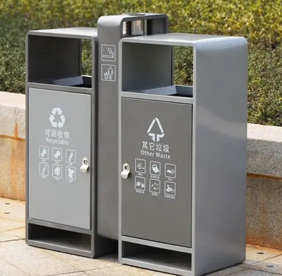 高品質4L & 5Lダブル容量ステンレス鋼ゴミ箱立っている屋内と屋外のリサイクルゴミ箱紙のリサイクル