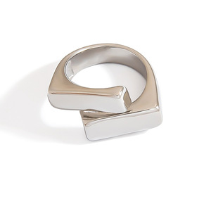 European American Jewelry 18K Gold Stainless Steel Geometric <b>Ring</b> Women's Engagement Fashion <b>Rings</b> - Product Image 5
