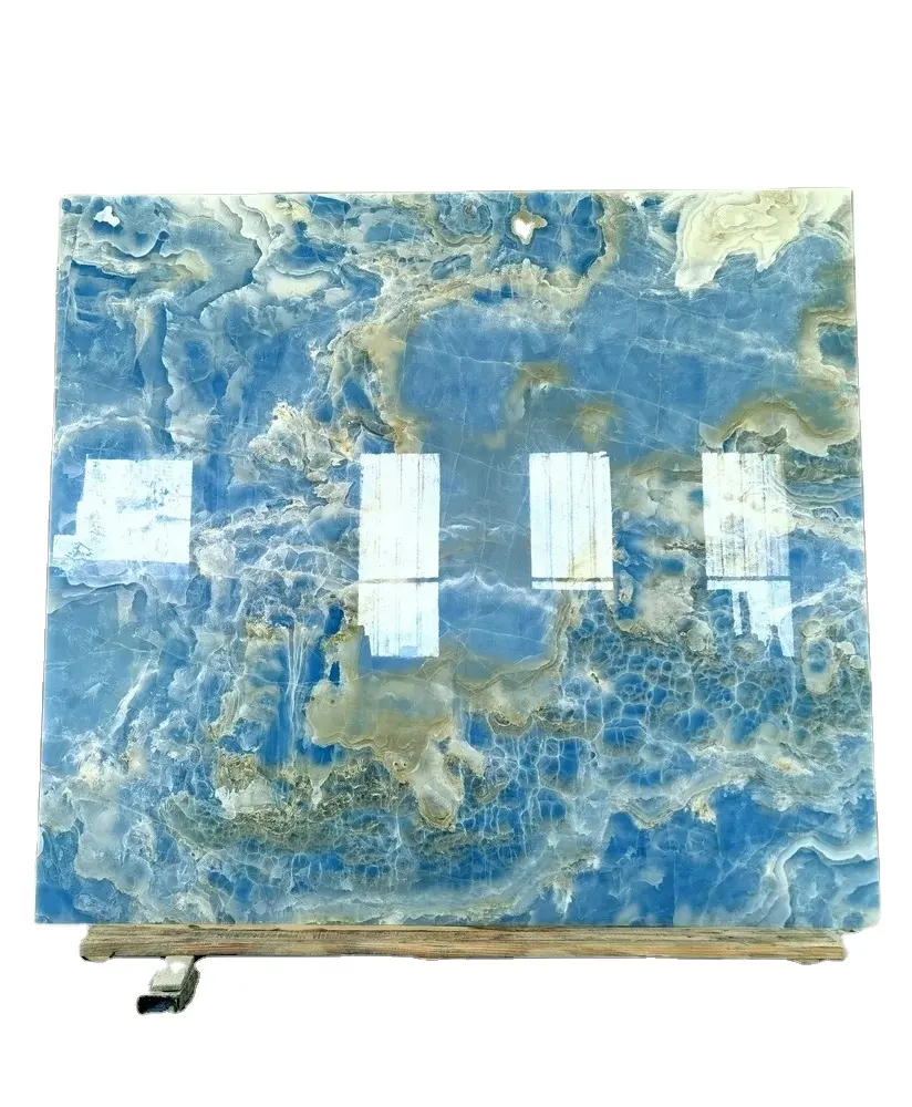 Hochwertige Marmorplatte Blue Onyx Marmorplatten Onyx Stein für Badezimmer wand