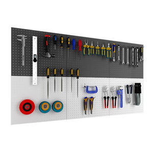 Paneles Colgantes <span class=keywords><strong>de</strong></span> Metal para Montaje en <span class=keywords><strong>Pared</strong></span>, <span class=keywords><strong>Organizador</strong></span> <span class=keywords><strong>de</strong></span> <span class=keywords><strong>Herramientas</strong></span> para Garaje y Cocina, <span class=keywords><strong>Organizador</strong></span> <span class=keywords><strong>de</strong></span> <span class=keywords><strong>Pared</strong></span> <span class=keywords><strong>de</strong></span> un Solo Nivel - Product Image 1