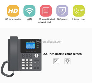 Télé<span class=keywords><strong>phone</strong></span> SIP VoIP IP sans fil à écran couleur Sachikoo de qualité 2.4 pouces Télé<span class=keywords><strong>phone</strong></span> de compte 3 SIP - Product Image 4