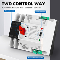 Commutateur de Transfert Automatique Bipolaire ou Tétrapolaire de Type Disjoncteur 63A 100A 125A ATS pour Disjoncteur Électrique
