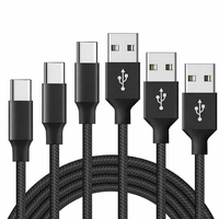 Câble de données USB vers type C tressé en nylon de qualité supérieure Chargeur rapide USB C 1m 2m