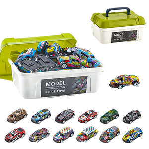 Bộ đồ chơi xe hơi ma sát bằng thiếc, phiên bản sưu tập 30 xe đua hợp kim, dành cho trẻ em, có thùng đựng đồ chơi - Product Image 2