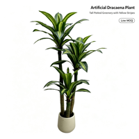 Pohon Dracaena Fragrans Buatan, Tanaman Jagung Berwarna-warni, Tanaman Kayu Brasil Palsu dalam Pot, Pohon Besi Dracaena Tiruan untuk Dekorasi Hotel