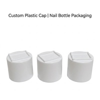 Tapa Magnética para Botellas de Esmalte de Uñas, Cilindro con Ranura para Imán, Parte Interior y Exterior de Plástico para Empaque de Manicura