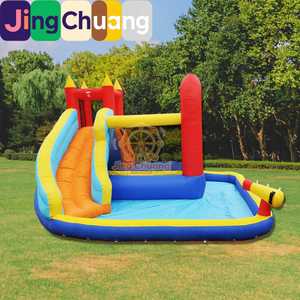 Castillo Inflable Infantil, Trampolín Doméstico con Tobogán de Agua, Castillo Inflable para Interiores y Exteriores, Parque Acuático, Juguetes de Trampolín - Product Image 2
