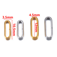 Connecteur de fermoir ovale en acier inoxydable plaqué sous vide pour pendentif, idéal pour la création de bijoux DIY (bracelets, colliers)