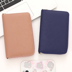 Hongbo bán chạy nhất 17-màu Saffiano Da A6 Ngân Sách chất kết dính ví nhỏ Zippy bìa cứng Vòng chất kết dính văn phòng Quà Tặng tiền mặt nhật ký - Product Image 6