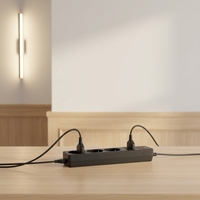 Multiprise de bureau HAOYONG 16A en plastique et cuivre avec ports USB et 5 prises CA