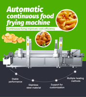 Automatische Doorlopende Transportband Falafel Fry Voedselverwerkende Lijn Donut Friteuse Weegbree Chips Schnitzel Frituur Machine