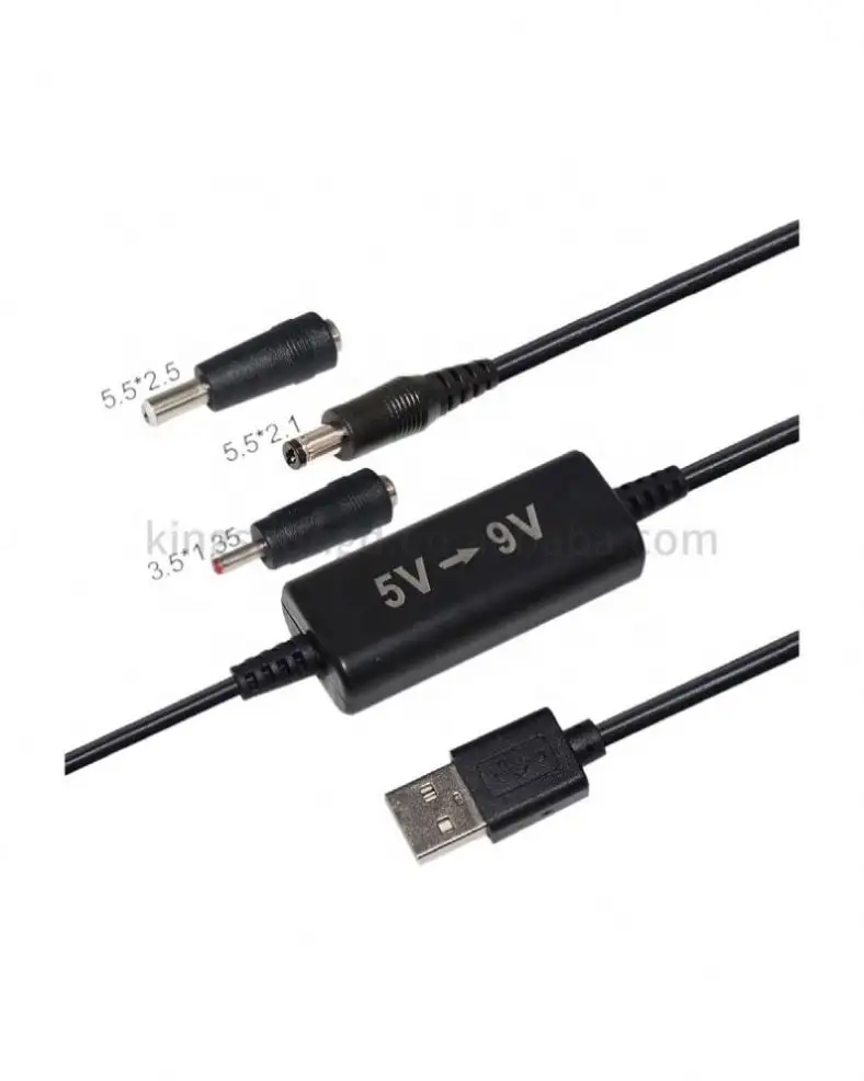 Kabel konverter Inverter, kabel konverter Usb A Male ke Dc 5.5*2.1mm 5V 9V 12V