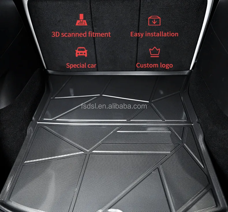 Custom Non Slip 3D Tpo Tpv Cargo Liners Kofferbak Mat Gebruik Voor Tesla Model Y 2021