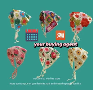 Always Online Shop System Crochet Hollow <b>Flower</b> <b>Sweet</b> Cute Girl Style <b>Flower</b> Headband Taobao Indonesia Holiday Outfit Matching - Product Image 1