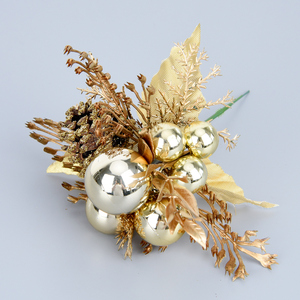 Sáng Tạo Long Lanh Hoa Giáng Sinh Trái Cây Thông Nón Kim Nhân Tạo Thông Chi Nhánh Cho Giáng Sinh Trang Trí Hoa Đồ Trang Trí - Product Image 1