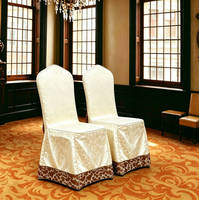 Housses de chaises en jacquard de luxe, nappes décoratives, décoration de salle à manger pour banquets, mariages et hôtels