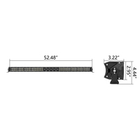 Barre LED pour voiture Aurora New 51 pouces, barre lumineuse LED 51'', 1LUX 1224M 16800LM KW3, éclairage auto tout-terrain, barre lumineuse LED laser 475W