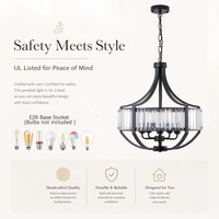 Lustre moderne en cristal noir pour salle à manger, lampe suspendue réglable en hauteur au-dessus de la table