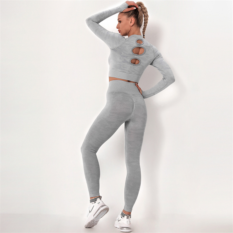 8 colors Fashion Modern Breathable Workout Clothing Women Active Wear Yoga Set hygroscopic and sweat releasing