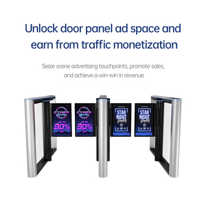 21.5-inch LCD Screen Panel Custom <b>Access</b> Module Office <b>Access</b> <b>Control</b> System Aluminum Alloy Gym Swing Face Recognition Turnstile - Product Image 6