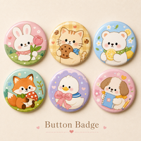Épingle à bouton personnalisée Cuisson logo personnalisé Épingle en métal logo 37mm Épingles à bouton de décoration de sac rond coloré personnalisées