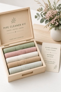 ชุดทำดอกไม้จากท่อเชื่อม DIY 100 ชิ้น พร้อมริบบิ้นสำหรับวันแม่ - Product Image 1