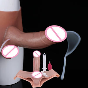 Реалистичный страпон-дилдо SXXY с функцией эякуляции для стимуляции точки G, секс-игрушка для взрослых, для лесбийских пар, для игр вдвоем, с эффектом выделения жидкости. - Product Image 1