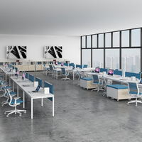 Bureau ergonomique moderne pour employés avec éclairage LED intégré, assemblage facile, en bois écologique, améliore la concentration via la table EZ-44