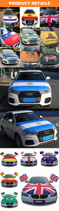 Housses de drapeaux de voiture personnalisées pour événements - Drapeaux en polyester imperméable à haute élasticité avec impression numérique, style tendance, taille ajustable - Product Image 6