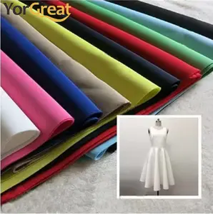 FREE SAMPLE Fashion Baseball Clothing Material Sandwitch Techno Cloth 2.2mm Solid Stretch White Black Knit Scuba Fabric