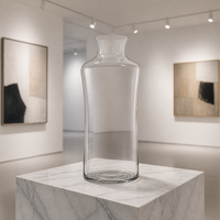 Carafe à vin en verre minimaliste moderne, carafe en cristal sans plomb avec embouchure évasée pour la maison, le bar, le restaurant, vente en gros