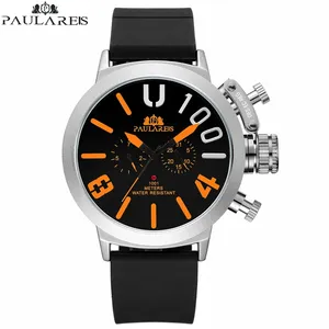 PAULAREIS Reloj自动手表奢侈品牌运动数字计时手表男士机械手表时钟Zegarek Mesk