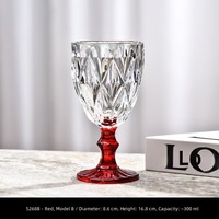 Gobelets en verre taillé diamant style européen créatif rétro 300 ml, sans pied, pour vin et jus, haute qualité, marque Feitswei, vente en gros