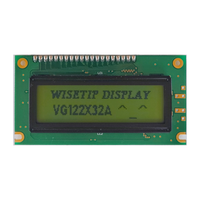 Wisetip Hochwertiges Vg122X32A Monochrom Grafik-LCD-Anzeigemodul +5V 1/32 Duty Cycle 60x18mm Sichtbereich 84x44mm Anzeigegröße
