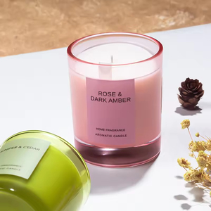 Venta al por mayor de fábrica: Frascos de vidrio esmerilado de 200ml, 300ml, 375ml con tapa de madera, color personalizado, para velas. - Product Image 4