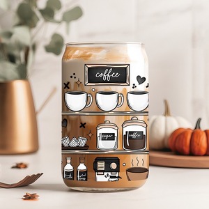 Pegatinas DTF UV para Vasos de 16oz, Diseño Retro American Coffee Obsession, Envolturas para Tumblers, Momentos Impulsivos de Cafeína - Product Image 3