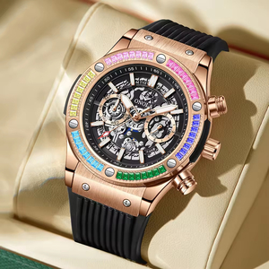 ONOLA Luxury Watches 2026 Custom Logo <b>Red</b> Blue Luxury Watch for Men Waterproof Men Watch Automatic - Product Image 3