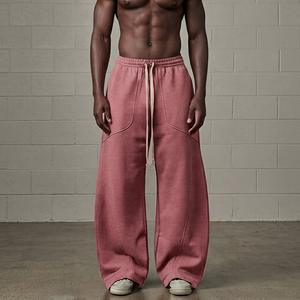 <b>Men's</b> Stylish Casual Streetwear Oversized Baggy Loose Fit <b>Wide</b> <b>Leg</b> Sweatpants <b>Trousers</b> - Product Image 1