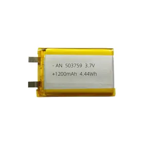 Lipo Batteries Rechargeable Li-polymer Battery 4.2V 3.7V 4.44Wh 503759 1200mah Lipo Battery For Small Digital Devices