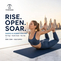 Tapis de yoga orthopédique Yugaland en PU sablé, coussin d'exercice à haute résilience pour la physiothérapie