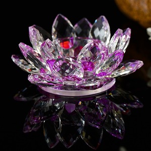 Home Accessories Artificial <strong>Candle</strong> <strong>Holder</strong> 8 Colors Buddhist Candlestick Religious Glass Crystal <strong>Lotus</strong> Flower <strong>Candle</strong> <strong>Holder</strong> - Product Image 5