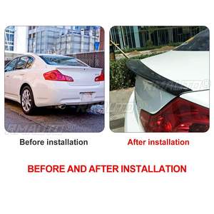 สปอยเลอร์หลังลายคาร์บอนไฟเบอร์สำหรับ Infiniti G35 G25 G37 Q40 4DR Sedan ปี 2007-2015  ลิ้นสปอยเลอร์หลังฝากระโปรงท้าย - Product Image 6