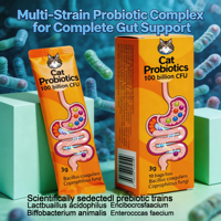 Poudre de Probiotiques pour Chats : Soin Digestif, Soutien Immunitaire, Santé Articulaire, Formule Sans Céréales, Saveur Naturelle, Vitamine E