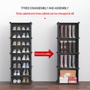 Meubles modernes de salon Oem Étagère de rangement pour <span class=keywords><strong>chaussures</strong></span> en tissu Support à <span class=keywords><strong>chaussures</strong></span> de haute qualité Étagère à <span class=keywords><strong>chaussures</strong></span> pliable en plastique pour garde-robe de bébé - Product Image 5