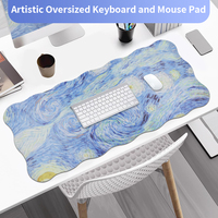 Grand tapis de souris de jeu en caoutchouc taille XXL avec repose-poignet personnalisé à motif de dessin animé et résistant à l'eau pour le bureau et l'ordinateur