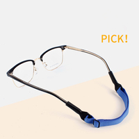 Cordon de lunettes de sport épaissi antidérapant, cordon de fixation réglable pour lunettes de soleil, sangle élastique pour lunettes de sport