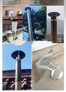 מתכת עמיד בפני מזג אוויר כובע תנור צינור צינור טופר אח פליטה ארובה מכסה ארובה מכסה גג ארובה מכסה ארובה גג חסינת גג עבור שירותי ייצור - Product Image 5