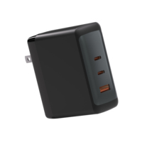 Cargador USB-C PD-100W, Cargador GAN para Teléfono, Cargador para Laptop MacBook, Enchufe US/EU/UK