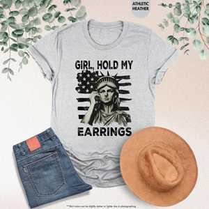 Kaos OEM ODM Girl Hold My Earrings, Kaos Protes, Kaos Gaya Taman Nasional, Kaos Lindungi Lahan Publik, Kaos Aktivisme Politik, Kaos Patung - Product Image 6