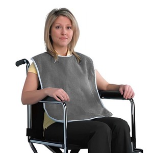 Bavoir en tissu absorbant et respirant pour adulte, grande taille, pour personnes âgées, anti-salissures, pour l'alimentation et les soins, usage hospitalier et domestique - Product Image 4